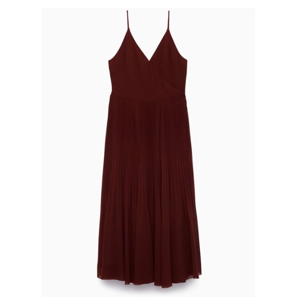 ⚠️ LAST CALL ‼️ Consign soon - Aritzia Wilfred Beaune Pleated Midi Wrap Dress